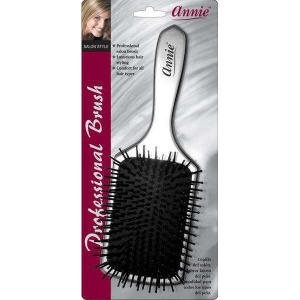 Annie Paddle Brush Large, Ball-Tipped Bristles, Silver