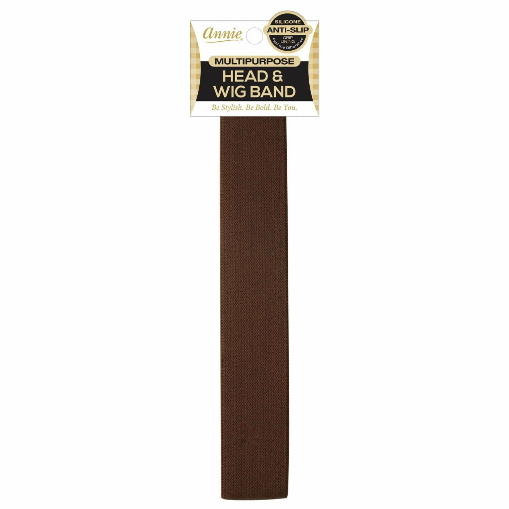 Annie Non-Slip Head and Wig Band 3cm, 1 Count, Dark Brown