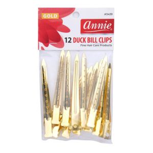 Annie Duck Bill Clips, 12 Count, Gold