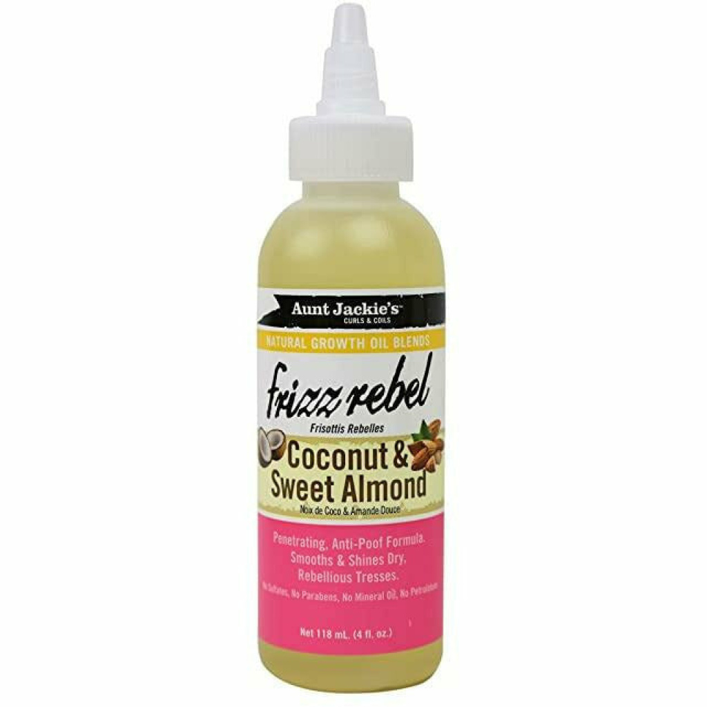 AUNT JACKIE'S GROWTH OIL COCONUT & SWEET ALMOND (4OZ) [FRIZZ REBEL] (6/24/CS)