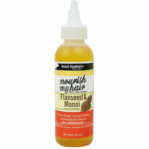 AUNT JACKIE'S GROWTH OIL FLAXSEED & MONOI (4OZ) [NOURISH MY HAIR] (6/24/CS)
