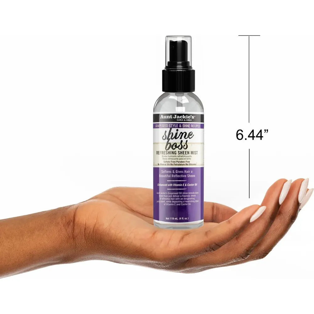 aunt-jackies-curls-coils-grapeseed-style-shine-recipes-shine-boss-refreshing-sheen-mist-shine-boosting-hair-mist-for-moisture-luster-and-all-day-radiance-4-oz-468296