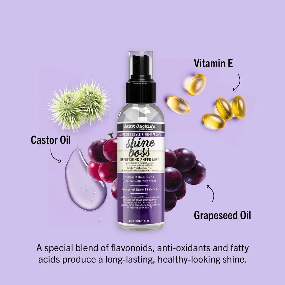 aunt-jackies-curls-coils-grapeseed-style-shine-recipes-shine-boss-refreshing-sheen-mist-shine-boosting-hair-mist-for-moisture-luster-and-all-day-radiance-4-oz-830617