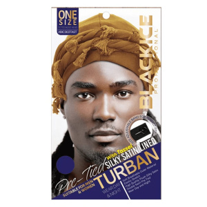 PRE-TIED TURBAN COLOR ASSORT W/TASSEL [ONESIZE]
