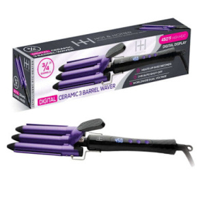 Hot & Hotter Digital Ceramic 3 Barrel Waver 1in, 1 Count Hair Curling Iron, Purple