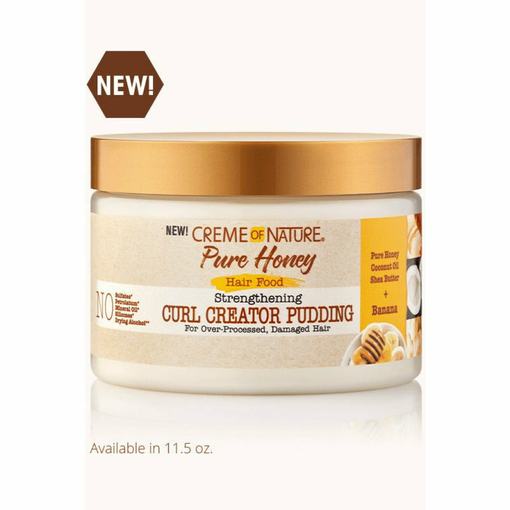 Creme of Nature:Pure Honey Hair Food Strengthening Curl Creator Pudding 11.5oz