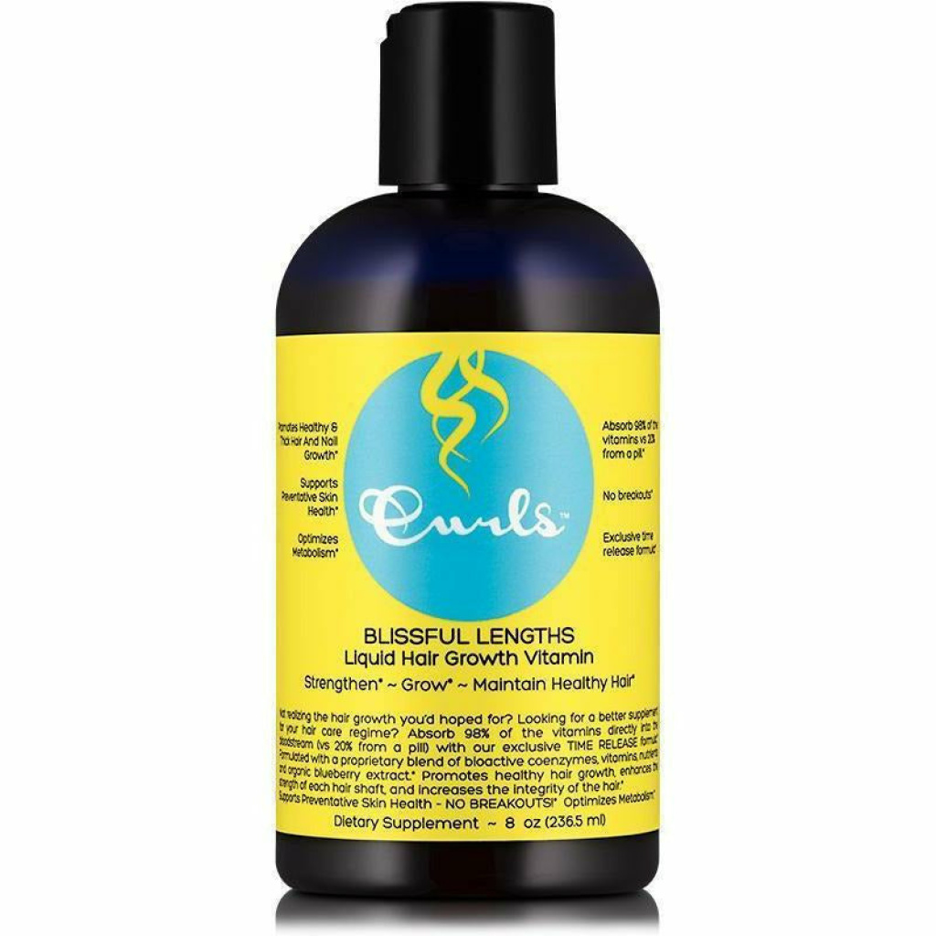 Curls: Blissful Lengths Liquid Hair Growth Vitamin 8oz