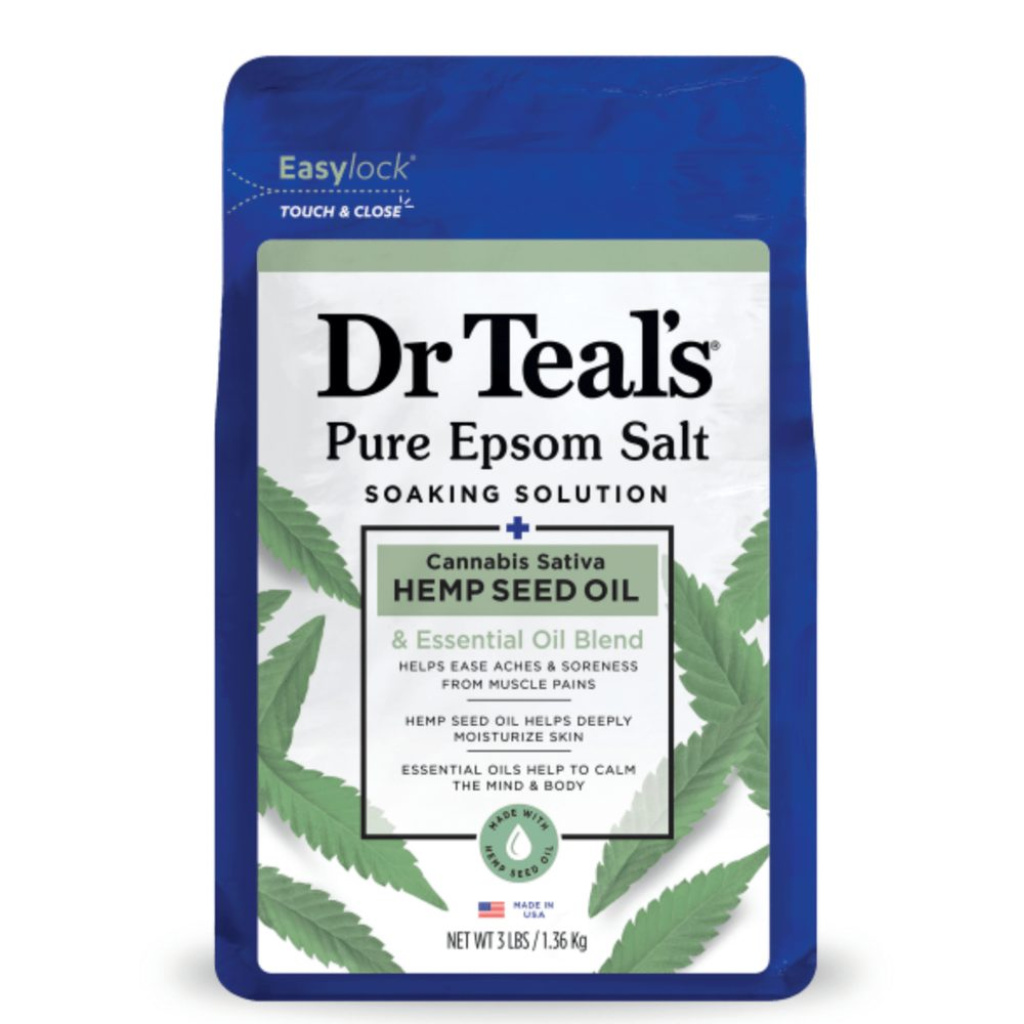 DR TEAL'S EPSOM SALT SOAKING HEMP SEED 3LBS