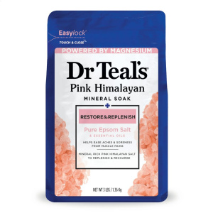 DR TEAL'S EPSOM SALT SOAKING PINK HIMALAYAN 3LBS