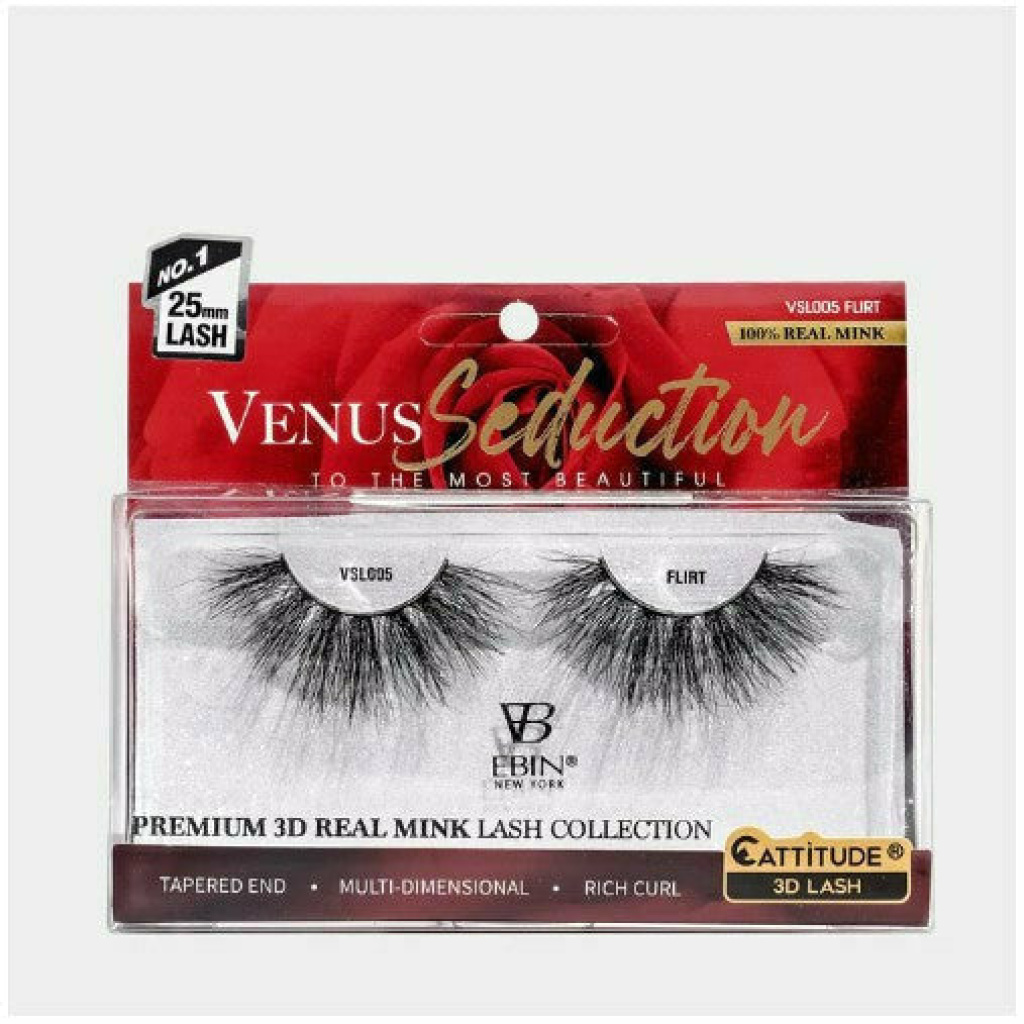 Venus Seduction 25mm Real Mink 3D Lashes - FLIRT