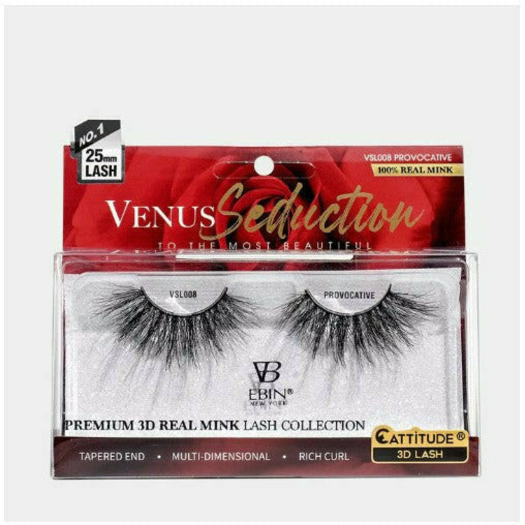 Venus Seduction 25mm Real Mink 3D Lashes - PROVOCATIVE
