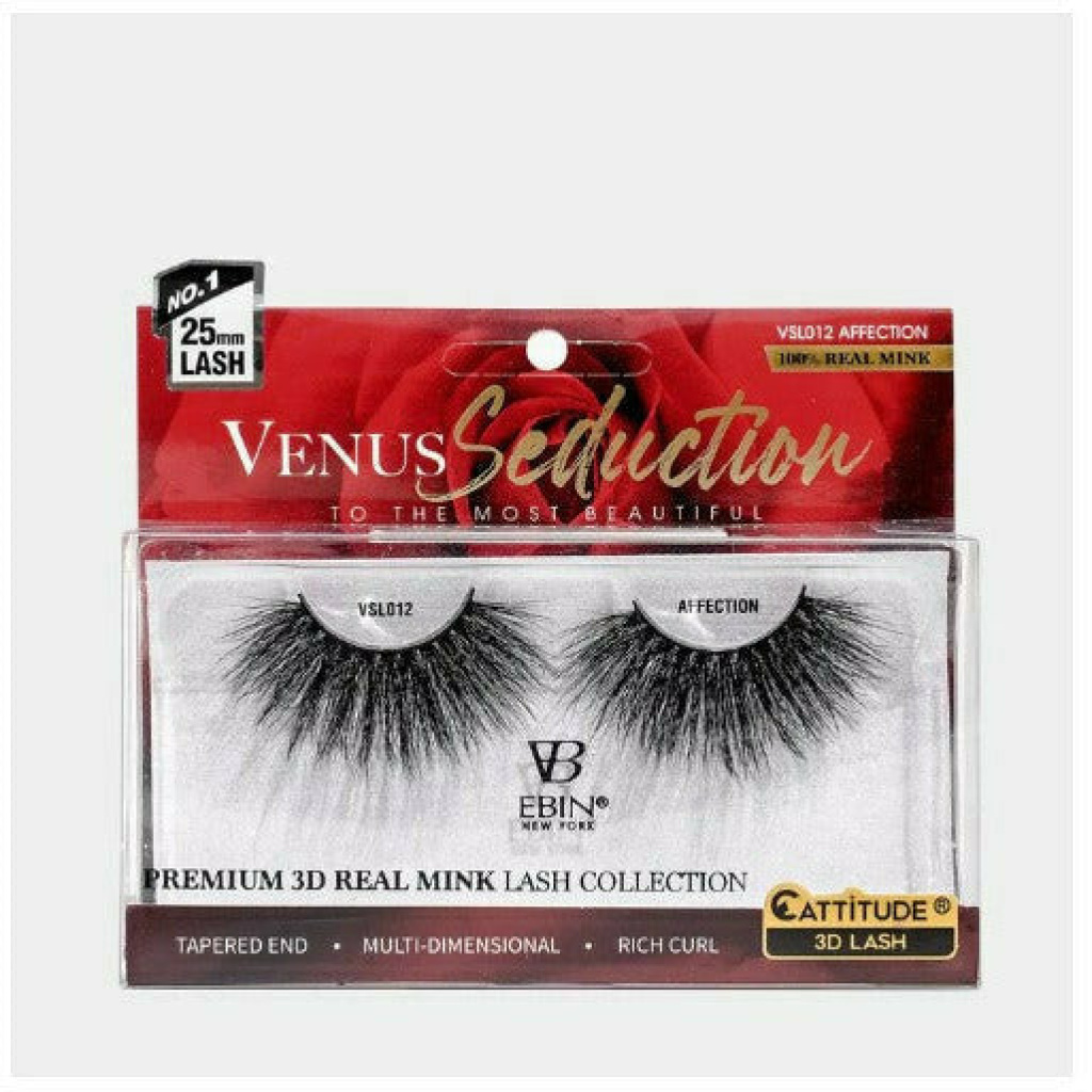 Venus Seduction 25mm Real Mink 3D Lashes - AFFECTION