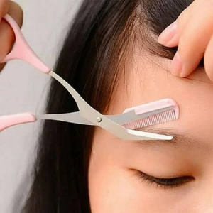 EYEBROW SCISSOR W/COMB (24DZ/CS)