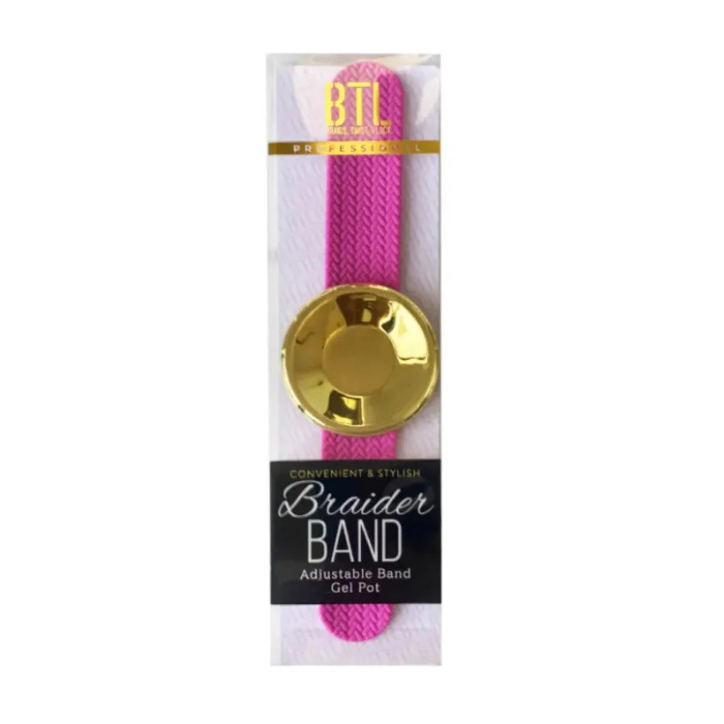 BTL BRAIDER BAND GEL POT PINK BAND (3/BX, 72/CS)