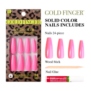 Gold Finger Solid Color Nails