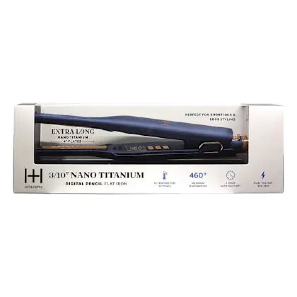 Hot & Hotter Nano Titanium Digital Pencil Flat Iron 3/10", Blue