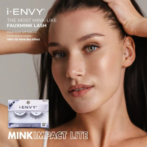 I-ENVY Mink Impact Lite Clear Band Vegan Faux Mink Strip Lash