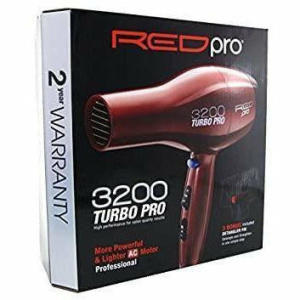 Red PRO 3200 Turbo Pro Hair Dryer 3 Styling Attachments