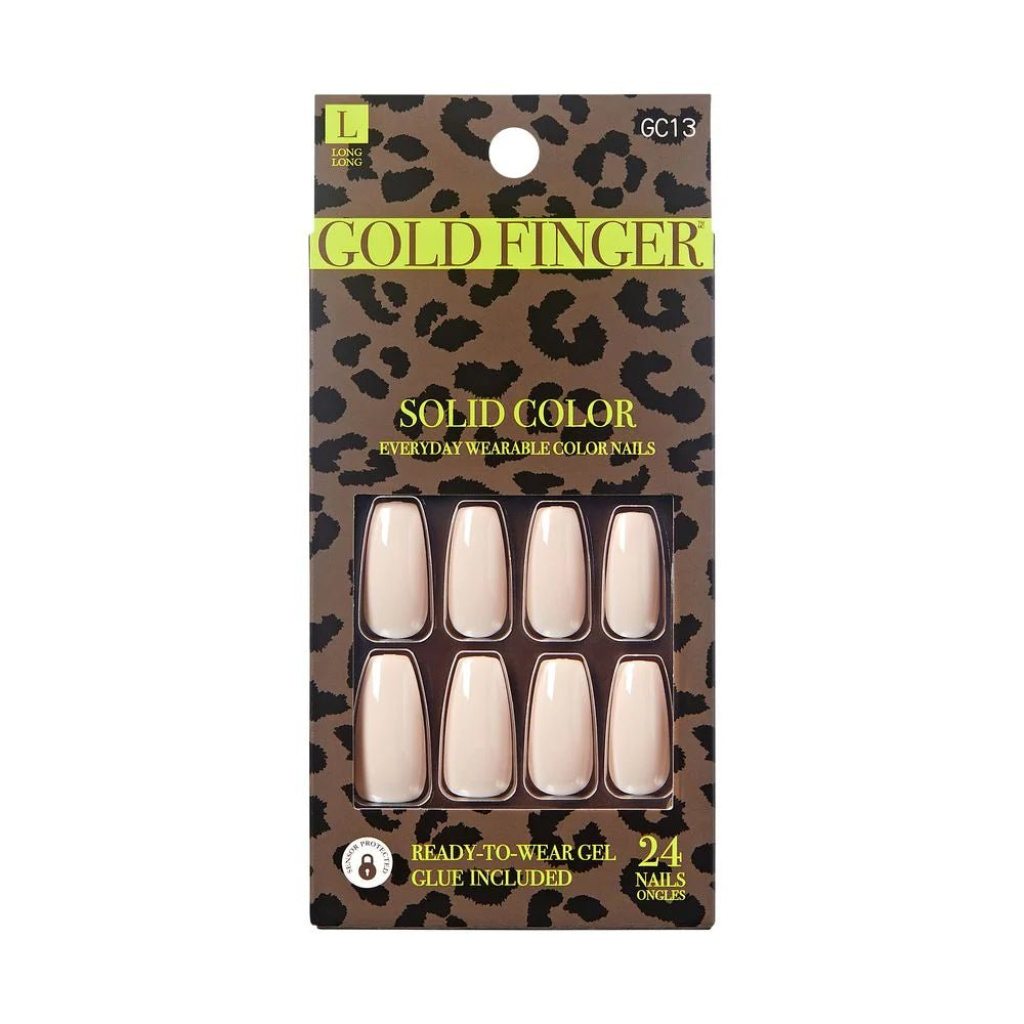 Gold Finger Sculpted Nails
