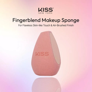 Kiss New York Fingerblend Reusable Makeup Sponge - Latex-Free, Wet or Dry Use for Liquid & Powder