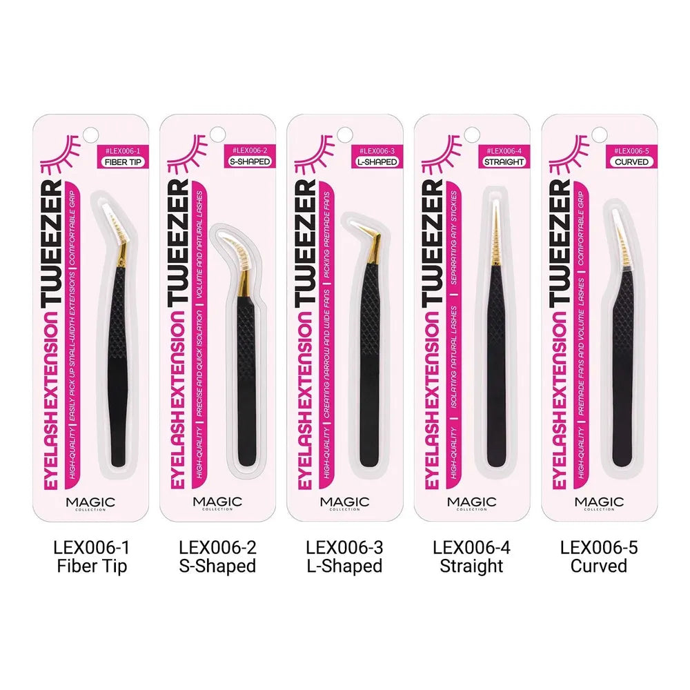 magic-collection-eyelash-extension-tweezers-professional-precision-tools-in-5-styles-fiber-tip-s-shaped-l-shaped-straight-curved-805093