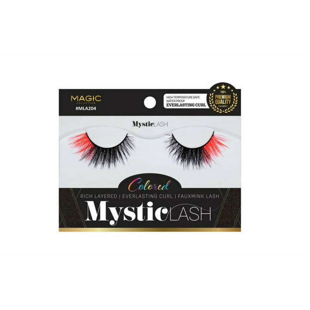 MYSTIC **COLORED** EYE LASH (204) 288/CS **RED**