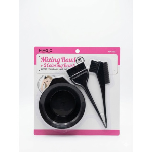 MIXING BOWL W/DYE BRUSH (BLACK)(10DZ/CS)