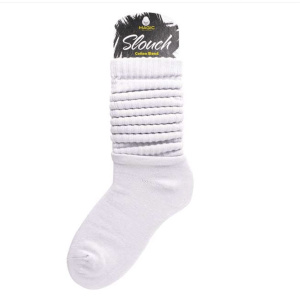 LADIES SLOUCH SOCKS WHITE (15DZ/CS)