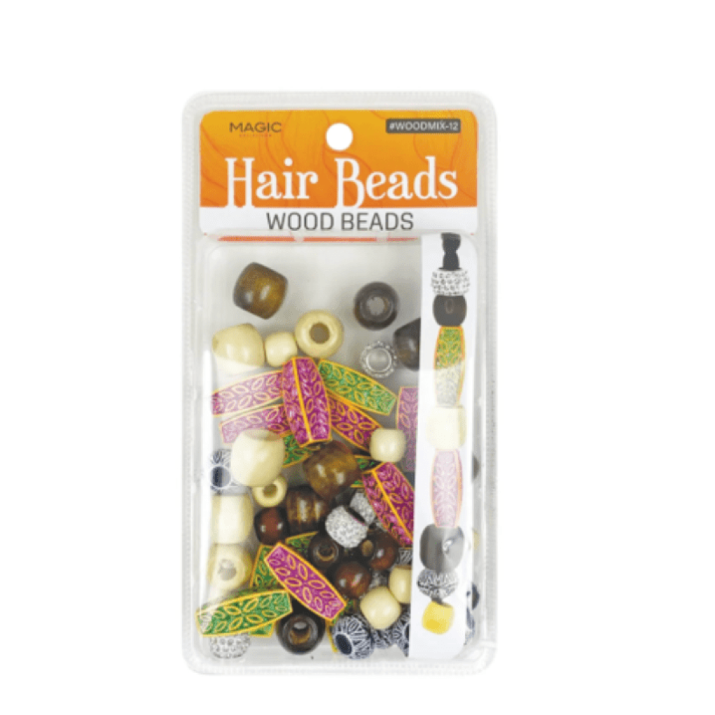 WOOD BEAD MIX DESIGN-12 (12DZ/CS)