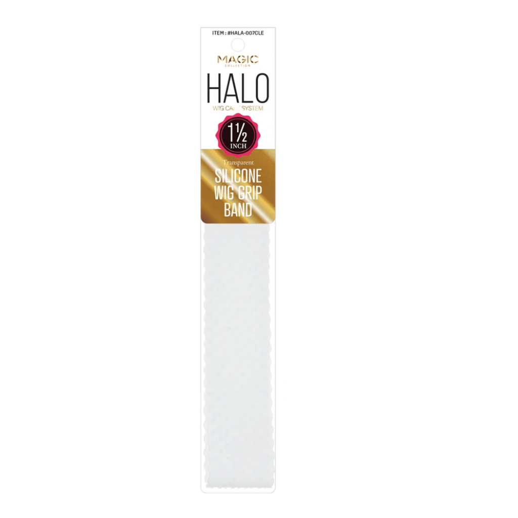 HALO 1 1/2 INCH SILICONE WIG GRIP BAND **CLEAR**