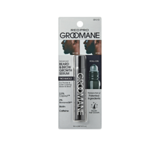 Red PRO Groomane Roll-On Beard Growth Serum for Thicker Beard & Brows