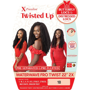 Outre: X-Pression Twisted Up 2X Water Wave Fro Twist 22" Crochet Braids
