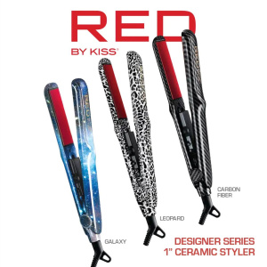 RED by KISS Designer Series 1-Inch Ceramic Flat Iron Styler