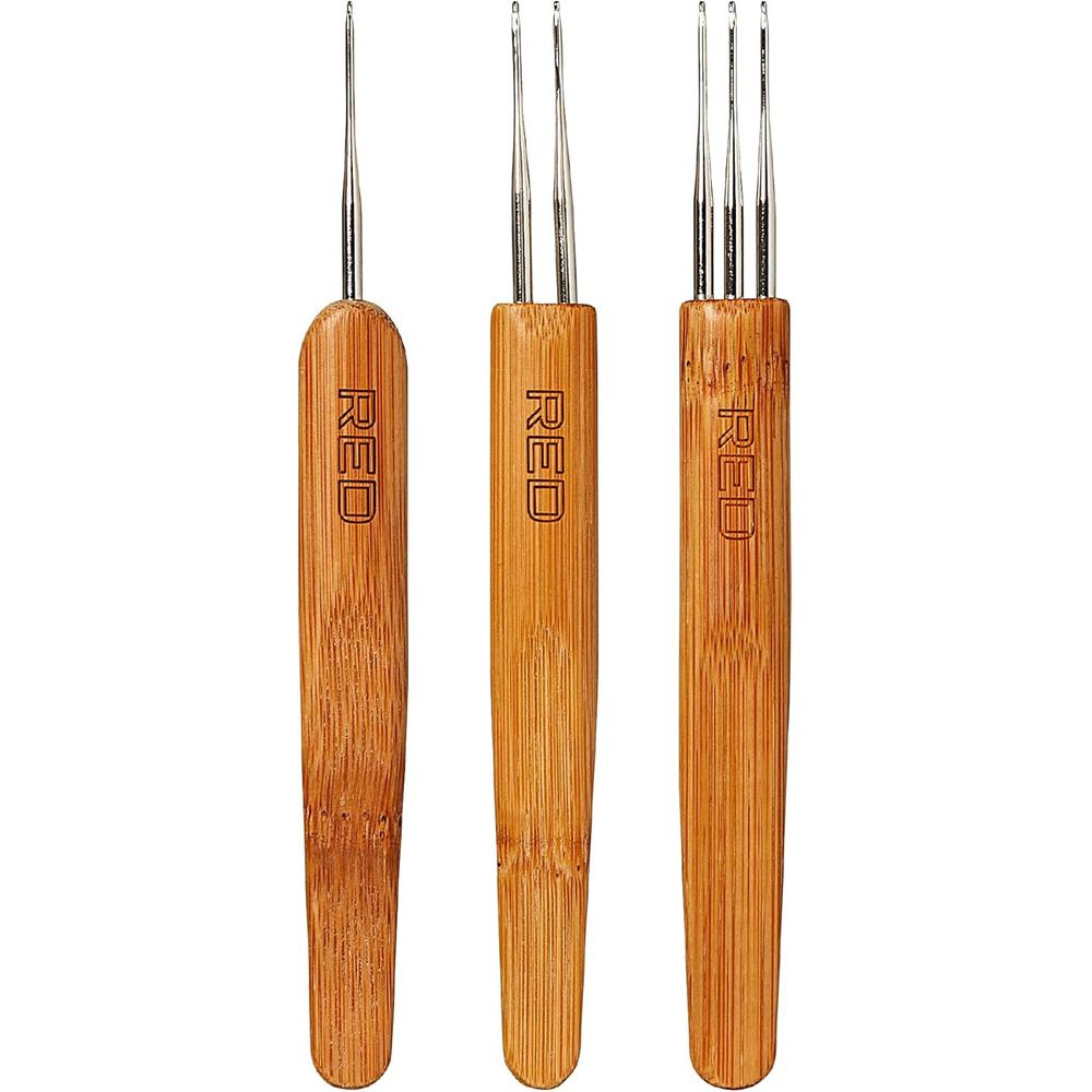 red-by-kiss-3-hook-crochet-needle-050-mm-wt47-ultra-fine-triple-hook-for-micro-locs-detailed-styling-386737