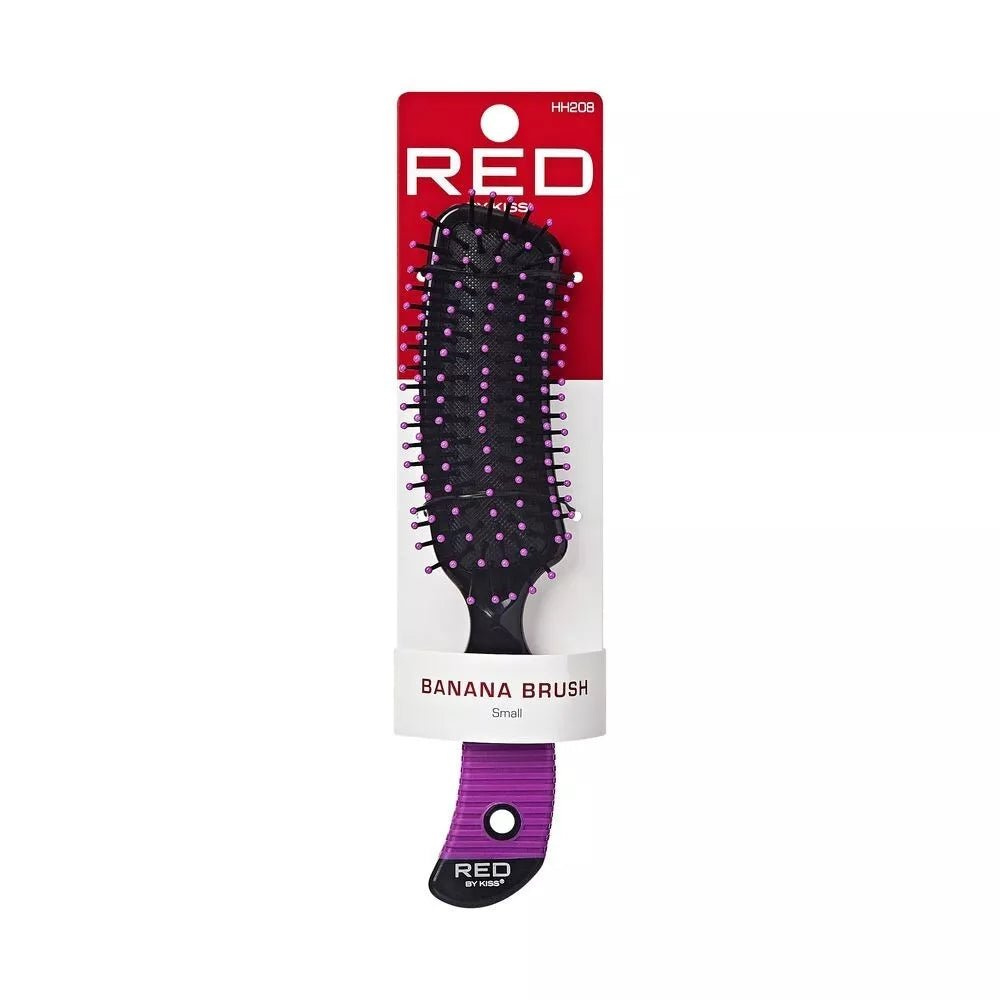red-by-kiss-banana-brush-small-hh208-contoured-design-for-precision-detangling-styling-size-small-curved-brush-707681