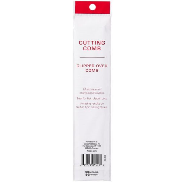 red-by-kiss-cutting-comb-black-precision-teeth-for-clean-cuts-styling-hm64-ideal-for-clipper-work-trims-parting-735985