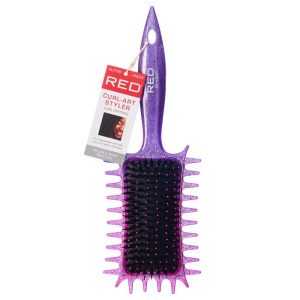 RED by KISS Curl-Art Styler - Detangling & Curl Defining Brush with Side Combs
