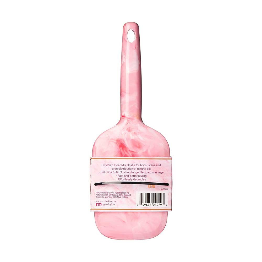 red-by-kiss-marblous-square-paddle-brush-hh26-everyday-glide-with-marble-shine-size-medium-square-paddle-917221