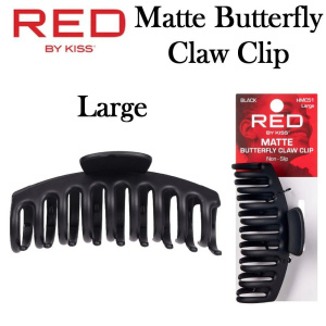 RED BUTTERFLY CLAW CLIP LARGE (MATTE B) #HMC51