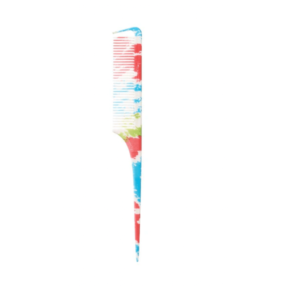 red-by-kiss-parting-rat-tail-comb-red-tie-dye-hm44-fine-tooth-precision-comb-with-steel-tail-for-clean-parting-bold-styling-708253
