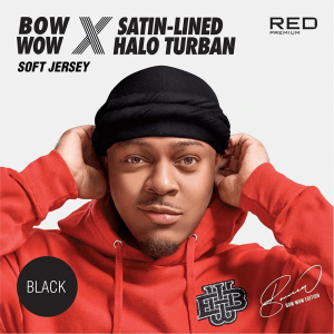 Red Premium BOW WOW X Power Wave Pattern Premium Velvet Durag