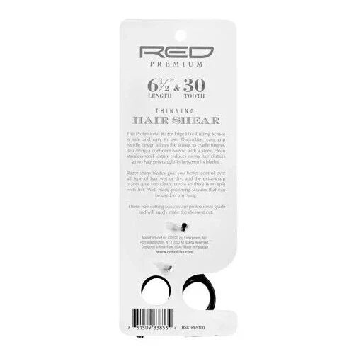 red-by-kiss-premium-hair-thinning-shear-6-30-tooth-hsctp65-blend-texturize-finish-like-a-pro-710162
