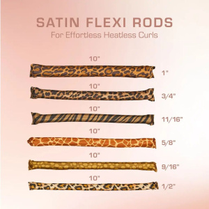 RED by KISS Animal Print Heatless Curling Silky Satin Flexi Rods