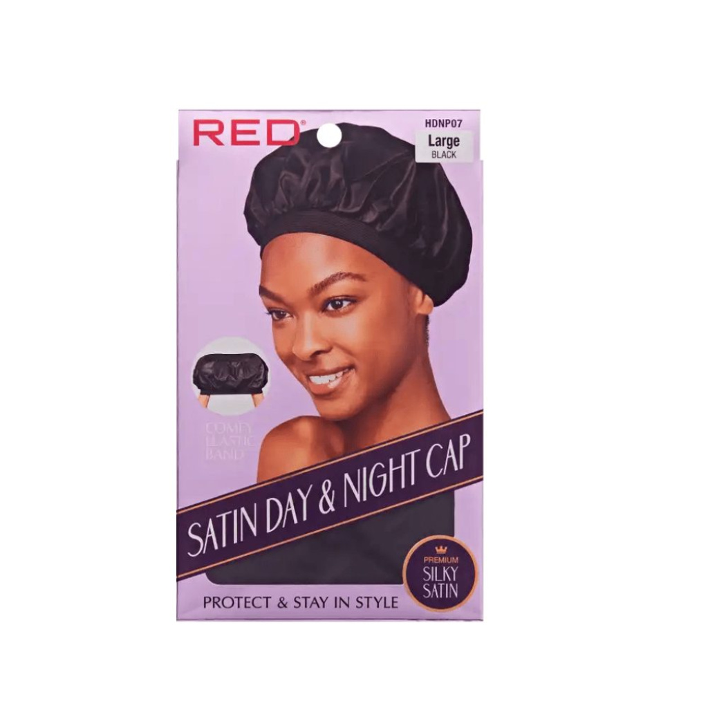 RED SATIN DAY & NIGHT CAP #HDNP07