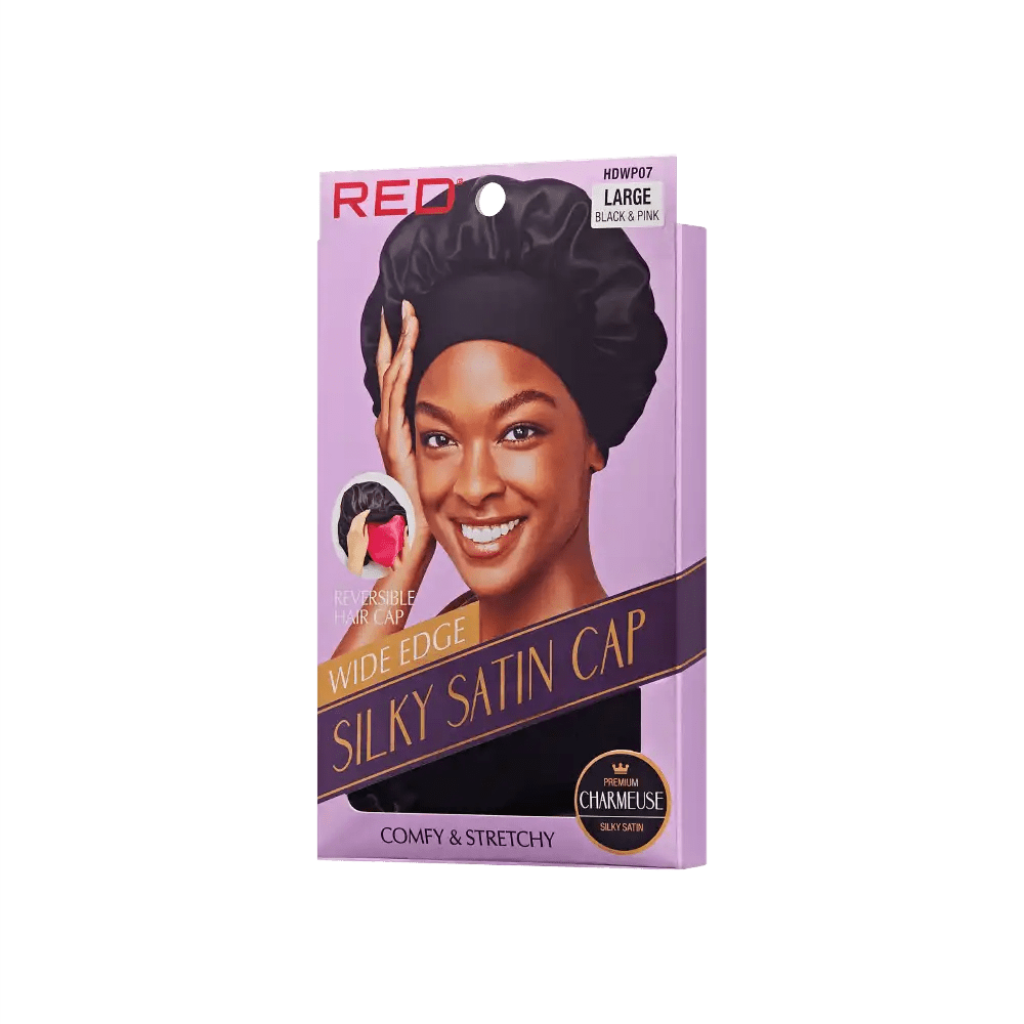 SILKYSATIN DOUBLEWEAR CAP LARGE BLK/PINK