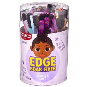 RED PATTERNED EDGE BRUSH 48PCS