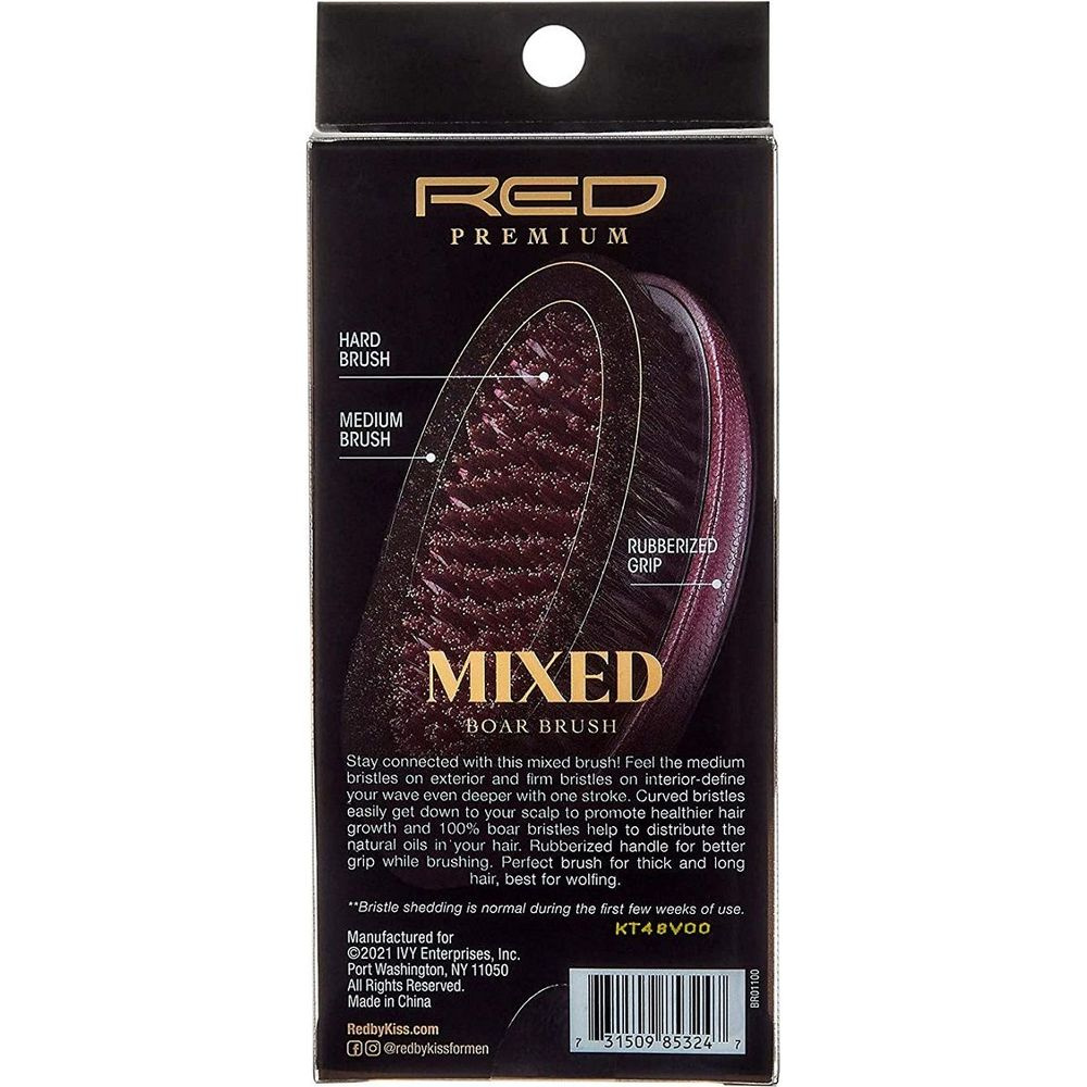 red-premium-curved-360-power-br-01-2-bristles-in-1-body-mixed-club-boar-brush-x-bow-wow-medium-hard-bristles-905669