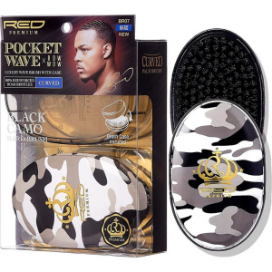 RED by KISS BOW WOW X Pocket Wave Medium Boar Brush with Case