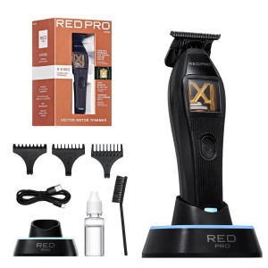 RED PRO VECTOR CORDLESS TRIMMER BLACK