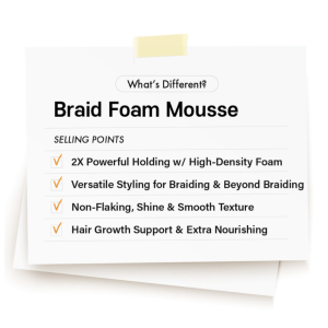 RED 2X BRAID FOAM MOUSSE 8.7 OZ